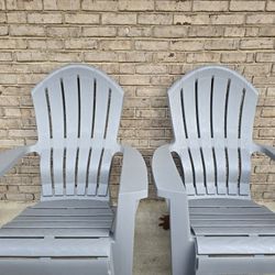 Outdoor Resin Stackable Adirondack Chair, Gray