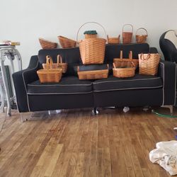 Huge Lot Of Longaberger Wooden Baskets