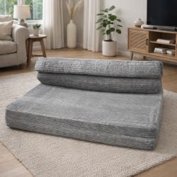 Full Size Folding Sofa Bed / Floor Mattress – Grey