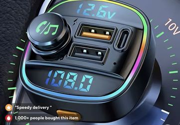 Bluetooth 5.0 FM Transmitter Handsfree Car Radio Modulator MP3 Player With 22.5W USB Super Quick Charge Adapter for Car