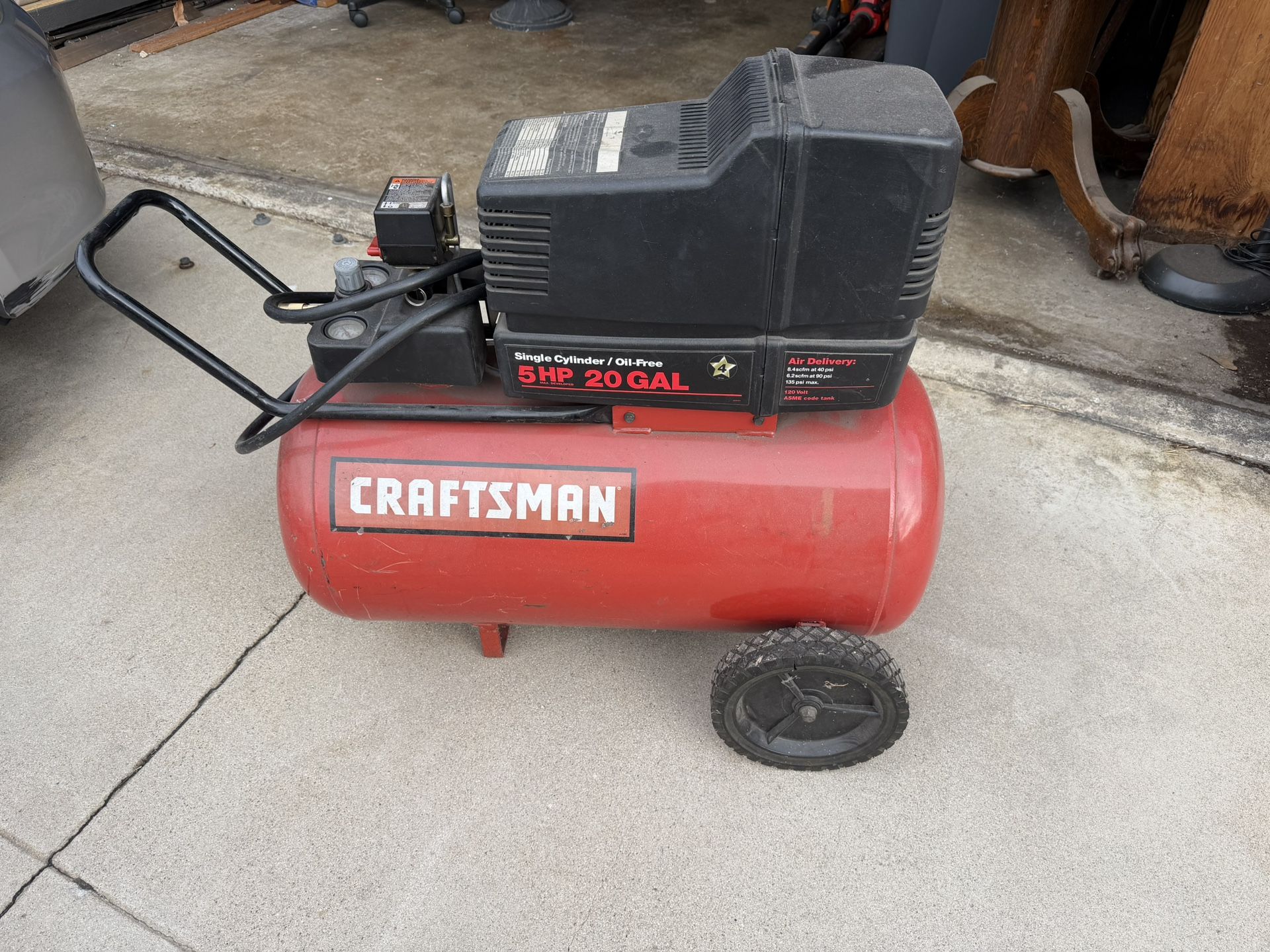 Craftsman 5HP 20 Gallon Air Compressor
