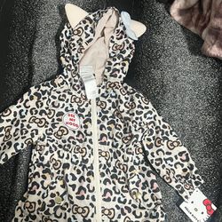 LEOPARD HELLO KITTY WINDBREAKER (SIZE 2t)
