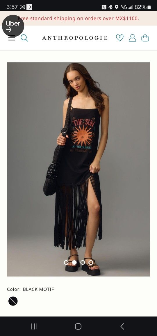 anthropologie black fringe dress Asymmetrical Fringed T-Shirt Dress by Celandine in Black, Size: XXS at Anthropologie