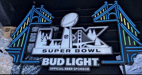 SUPER BOWL”60LX BUD LIGHT PROMO LED SIGN S.F. BAY AREA