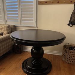 42” Round wood dining table