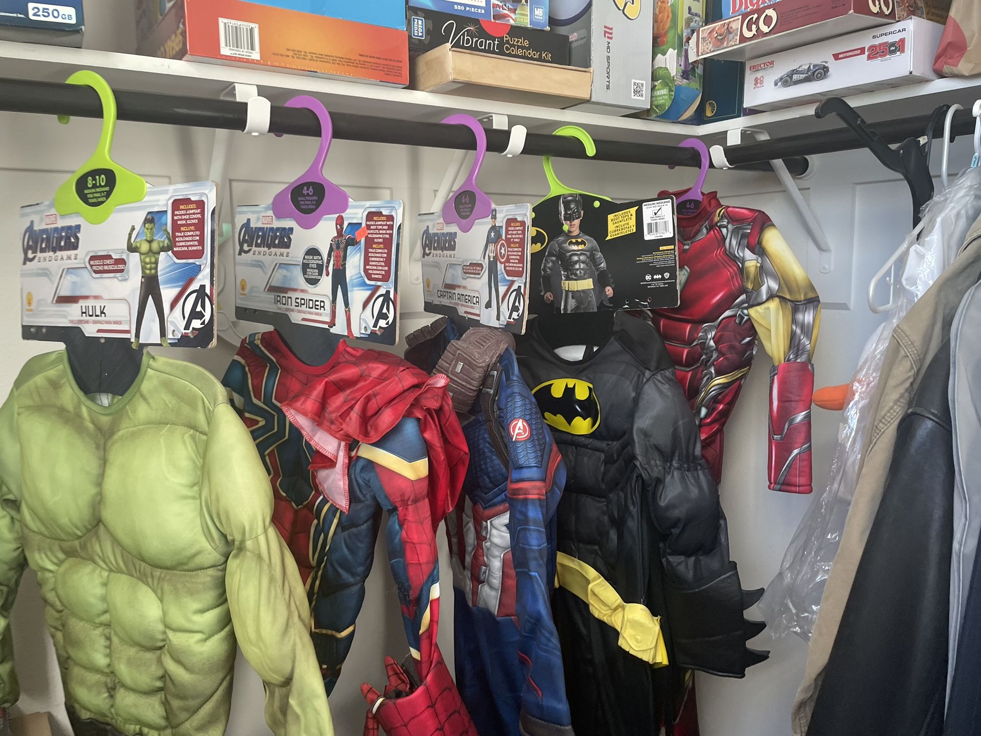 Super Hero Costumes Hulk Spiderman Captain America Batman Ironman