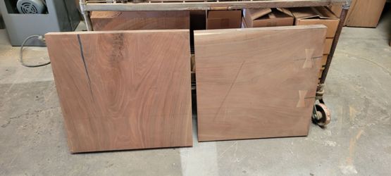 Solid Walnut squares with joinery 24x24x2