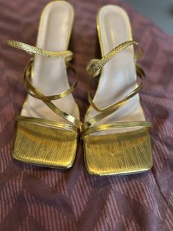 All Gold Strapped Heels