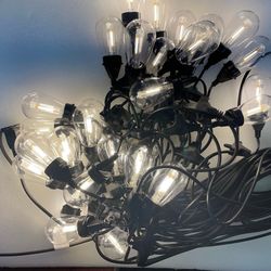 100ft Heavy Duty String Light with 30 LED Shattered Proof Bulbs + 2 Extra LED Bulbs