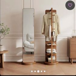 Mirror with Stand  coat rack