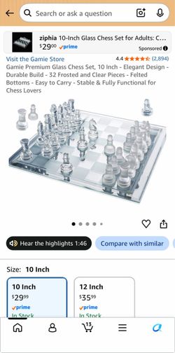 Glass Chess Set