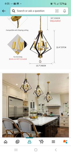 Gold Pendant Chandelier 