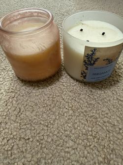 Bath & Body Works Bergamot Candle & Rose Gold Candle