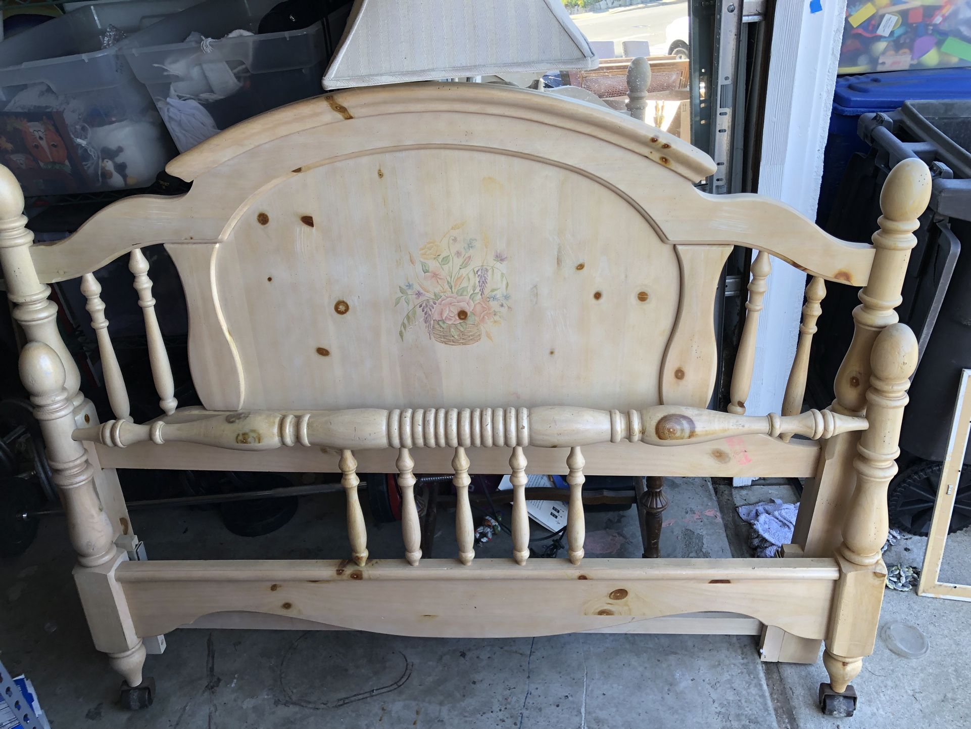Wood Headboard And Toe board For Full Size Bed Frame