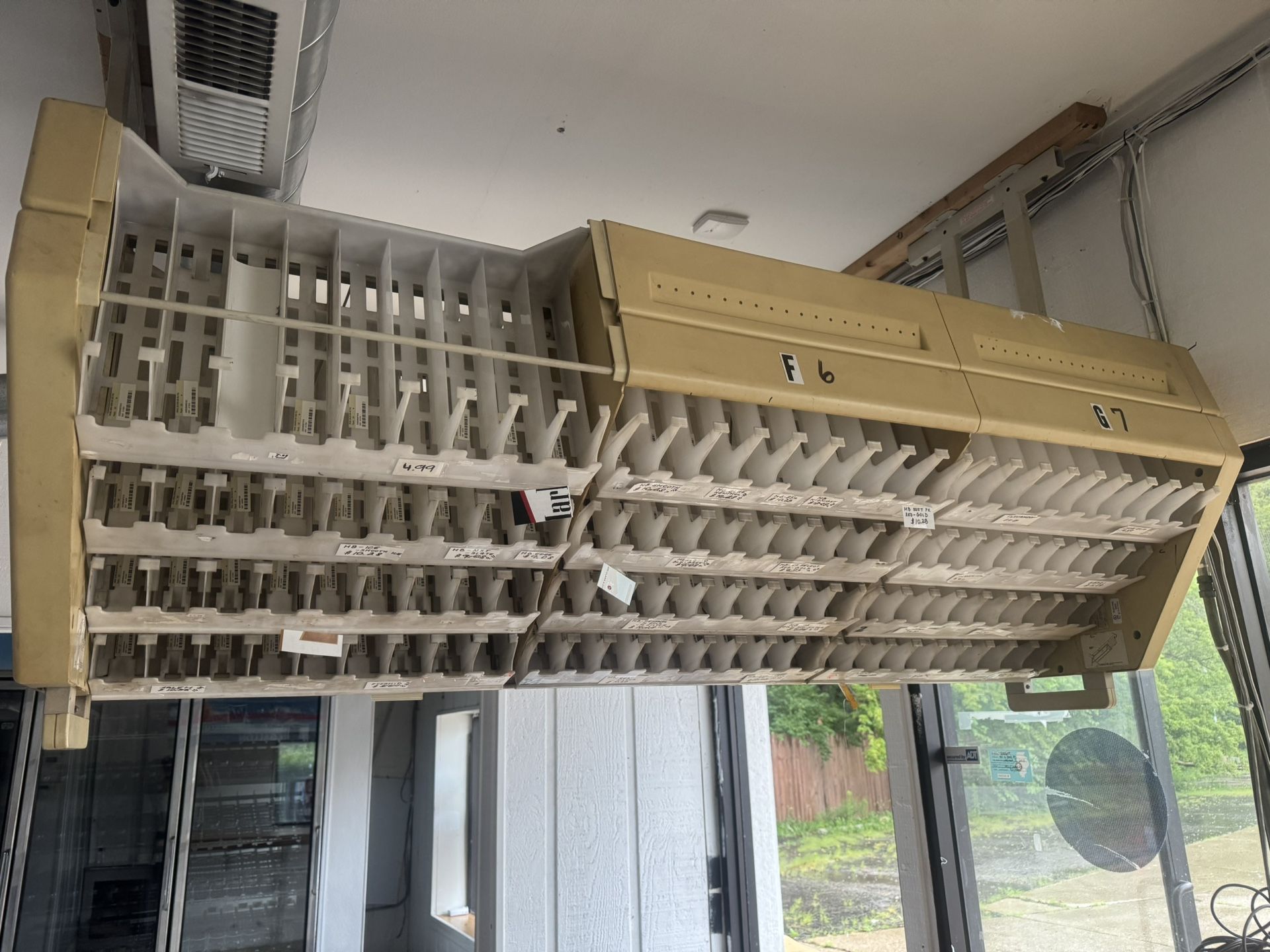 Overhead Cigarette Rack