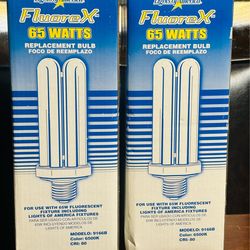 Lights of America FluoreX 65W E39 9166B 6500K Cool White Light Bulb Lot