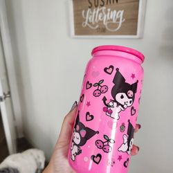 Kuromi Glass Cup 16oz