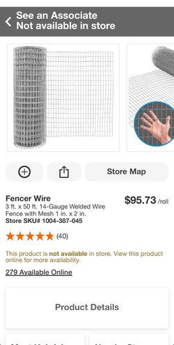 Fencer Wire
3 ft. x 50 ft. 14-Gauge Welded Wire Fence with Mesh 1 in. x 2 in.