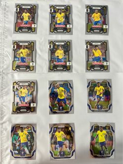 Panini Prizm Brazil Soccer Trading Cards Lot of 12