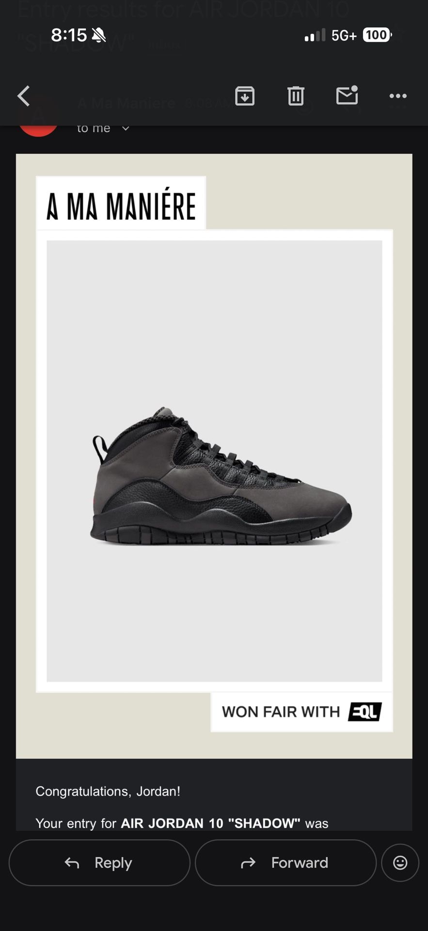Jordan 10 Shadow Size 11
