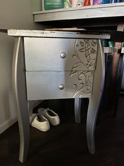 gray nightstand