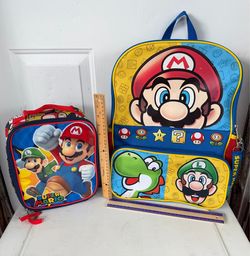Mario backpack & lunchbag