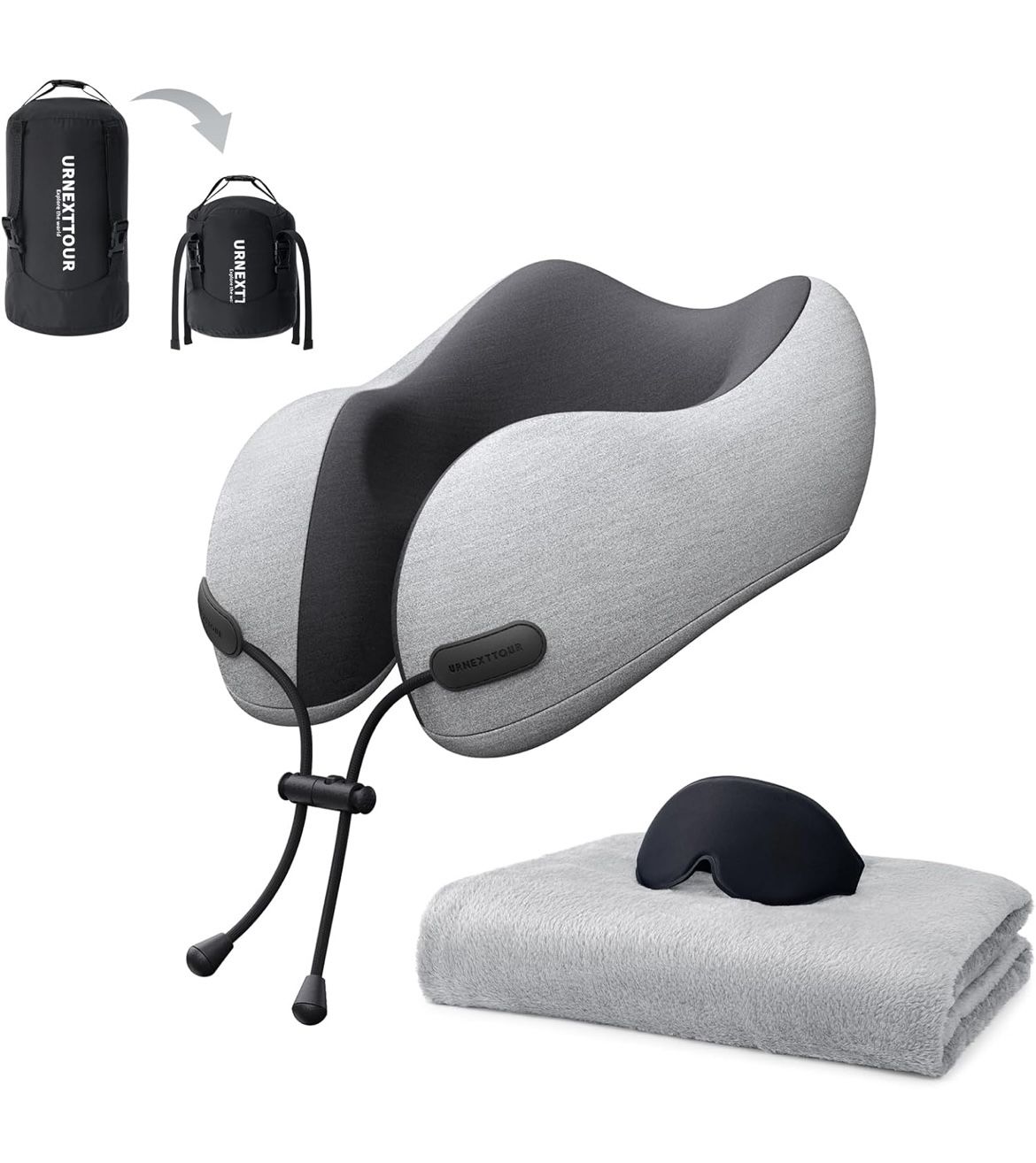 Neck Pillow and Blanket Set for Travel