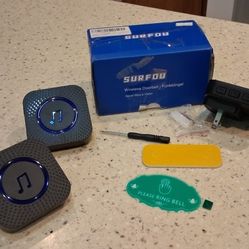 SURFOU Wireless Doorbell with 3 Receivers 1 Button