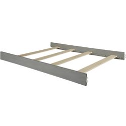 Grey Wood Full/Twin Universal Bed Rails with Slats