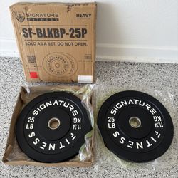 Olympic Bumper Plates, 25lbs pair