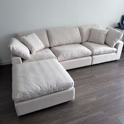 New Beige Sofa Cloud Couch Sectional