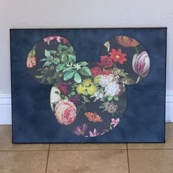 Mickey Mouse Themed Floral Painting