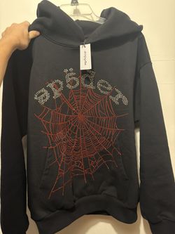 Men’s black with red web spider hoodie