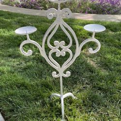 Shabby Chic Iron Candle Holder