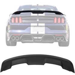 15-23 Ford Mustang GT500 Style Matte Black Trunk Spoiler Wing