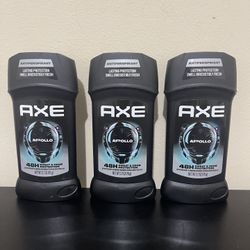 3pack Axe Antiperspirant Deodorant Stick for Men Apollo Sage & Cedarwood, 2.7 oz