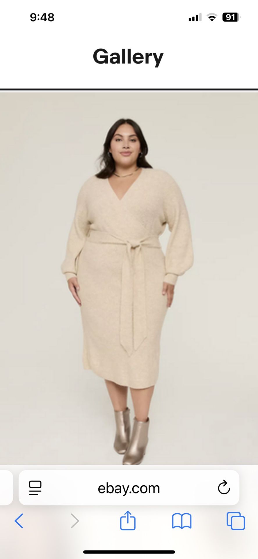Lane Bryant Oatmeal Sweater Dress