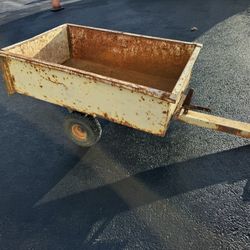 Lawn Dump Cart. Box 40 1/2” x 25 1/2” x 11”. Good Tires, Surface Rust. Must Pickup