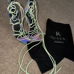 Gsuwoo So Real reflective Heels 