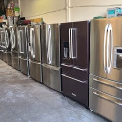 Refrigerator 3, 4, 5 Door,  Stove Electric And Microwave In Stainless Steel Combo Or Separate Sale 