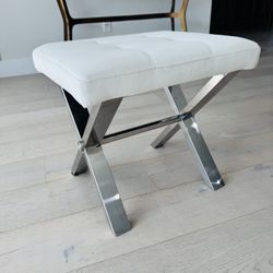 Tia Upholstered Ottoman By Benjara 