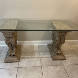 Glass Top Entry Table