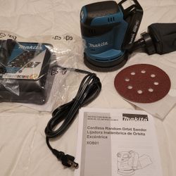 Makita LXT Random Orbital Sander 18v Lithium Battery And Charger Included 