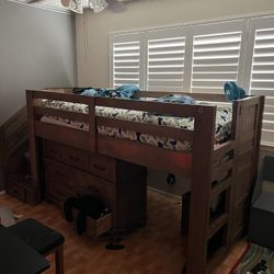 Twin Size Wooden Bed