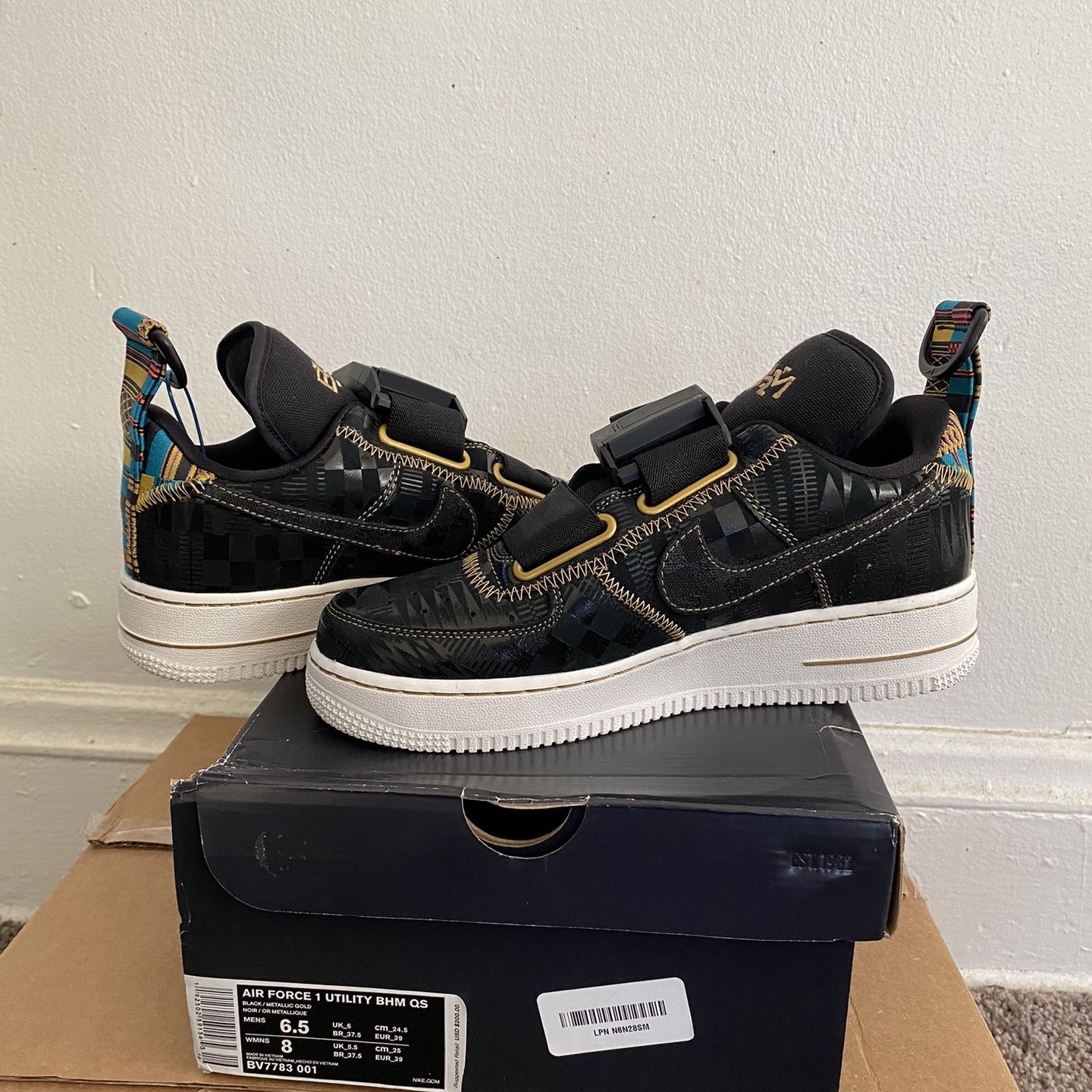 Af1 BHM Size 8 Women’s New With Box