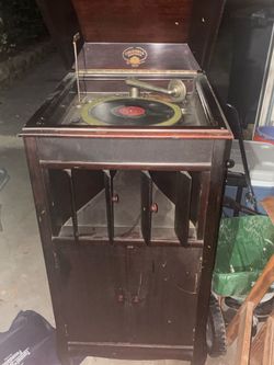 Vintage Columbia Grafonola Floor Phonograph
