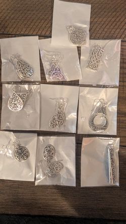 New Set Of 10 - Women's vintage tribal dangle earrings