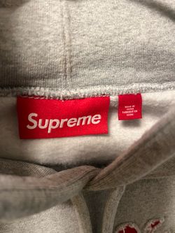 Supreme cutout hoodie L grey/red black/white