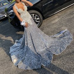 Sliver Prom Dress 