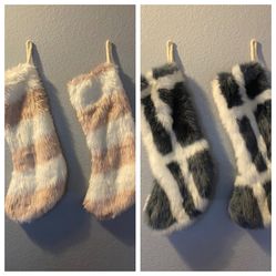 ANTHROPOLOGIE CHRISTMAS STOCKING ANTHROPOLOGIE STOCKINGS FAUX FUR STOCKING